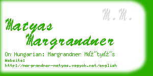 matyas margrandner business card